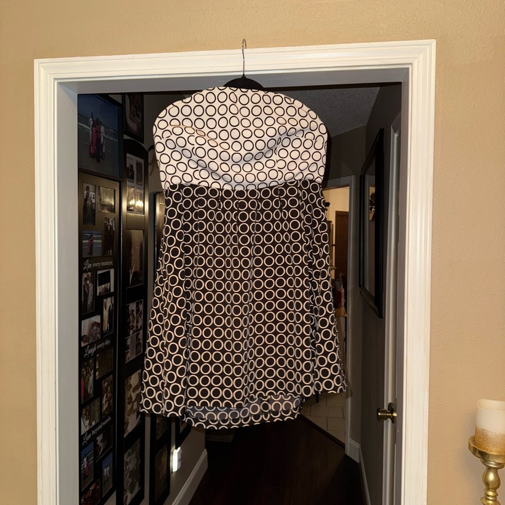 The Limited Black and White Circle Mini Dress